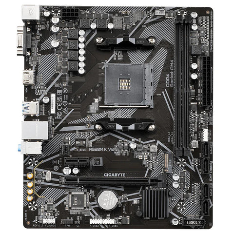 Tarjeta Madre Gigabyte A520M-K V2 AMD AM4 DDR4 Micro-ATX Oficina Hogar Ensamble