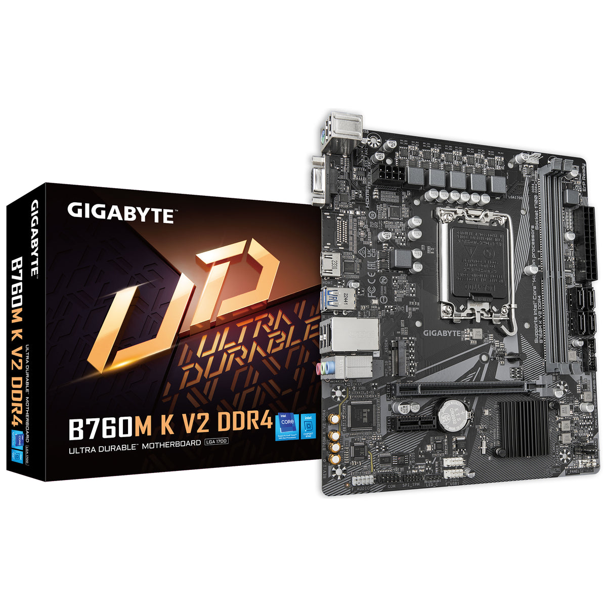 Tarjeta Madre Gigabyte B760M K V2 Intel Gaming Oficina Ensamble