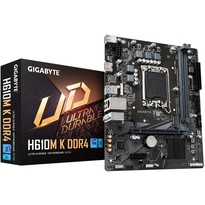 Tarjeta Madre Gigabyte H610M-K DDR4 LGA1700, 1x M.2 PCIe 3.0 Micro ATX Intel Oficina Hogar Ensamble