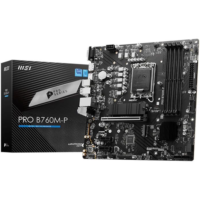 Tarjeta Madre Msi Pro B760M-P M.2 Pcie 4.0 Ddr5 4X128 6800+ Socket 1700