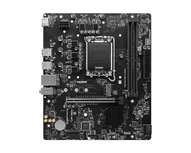 Tarjeta Madre Msi Pro H610M-S Lga Socket 1700 Ddr4 Pci_E1 Pcie 4.0