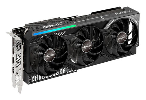 Tarjeta de Video ASROCK AMD Radeon RX 9070 XT 16GB Triple Fan LED Máxima Potencia en 8K - Imponente