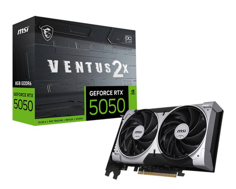 Tarjeta de Video MSI RTX 5050 8GB Ventus 2X OC Optimización Gamer de Alto Nivel - Imparable