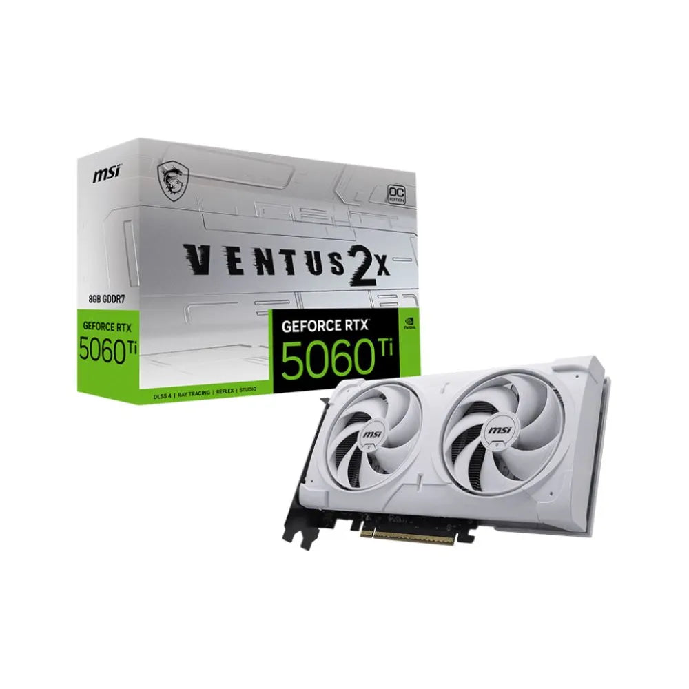 Tarjeta de Video MSI RTX 5060 Ti 8GB GDDR7 White Gaming Estética Setup