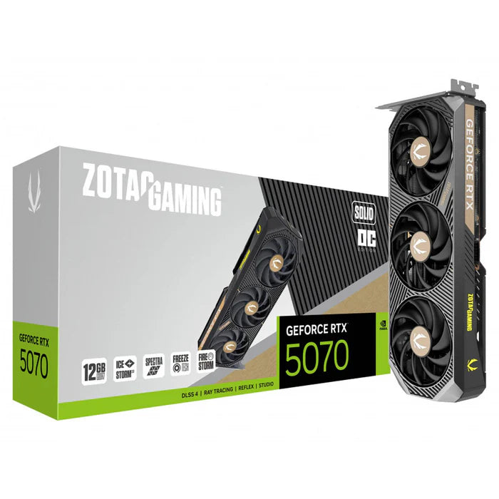 Tarjeta de Video Zotac RTX 5070 12GB Gaming 1440p Ultra Ray Tracing