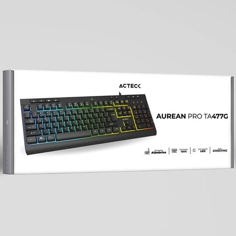 Teclado Acteck Aurean Ta477G Alambrico Usb, Rgb, Color Negro - Ac-936743