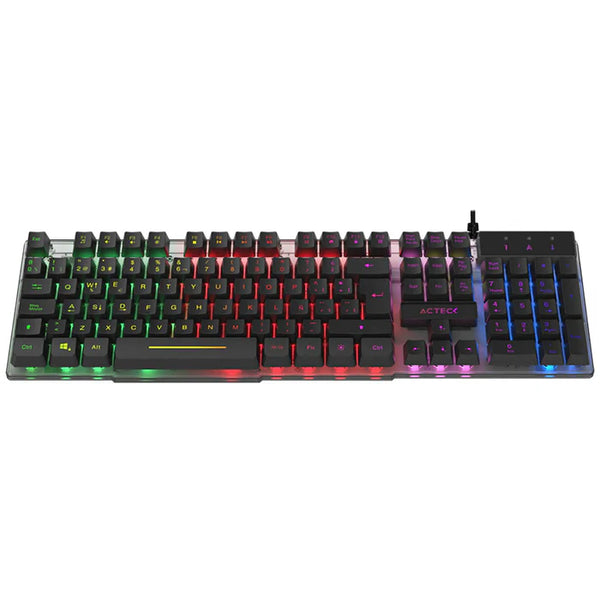 Teclado Acteck Led Aurean II Ta220G Alambrico Usb A Negro (AC-939195)