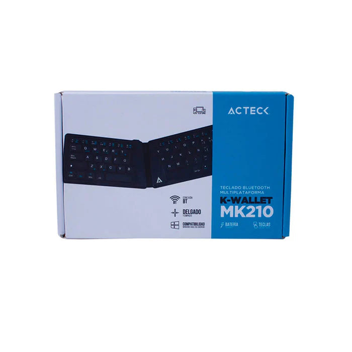 Teclado Acteck Mk210 K-Wallet Bluetooth Multiplataformas AC-923231