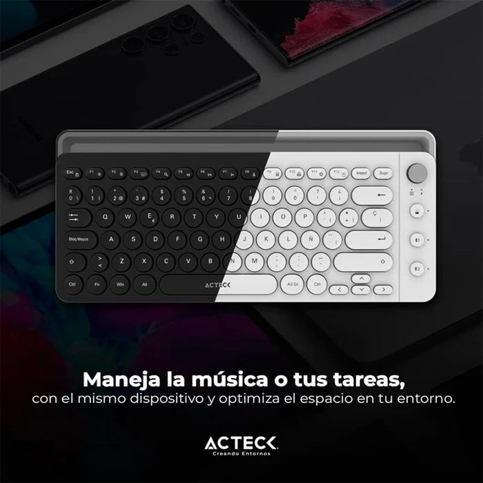 Teclado Acteck Multidispositivo Ti685 2.4 Ghz Con 3 Modos, Negro (AC-934183)