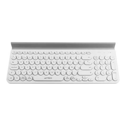 Teclado Acteck Multidispositivo Ti695, 3 Modos, Bt, Blanco (AC-934213)