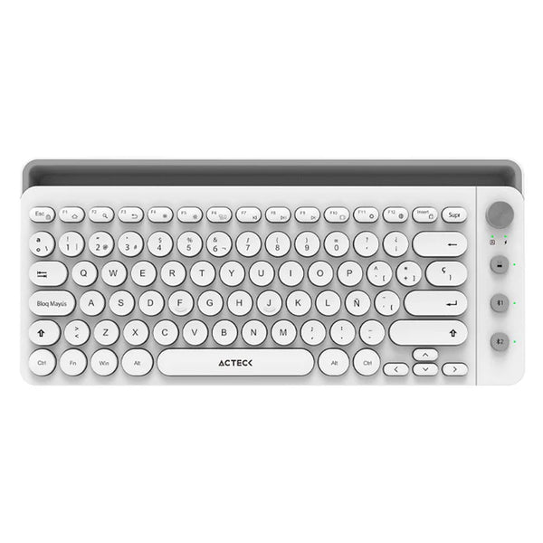 Teclado Acteck Uny Comp Ti685 2.4Ghz 3 Modos Bt Blanco (AC-934190)