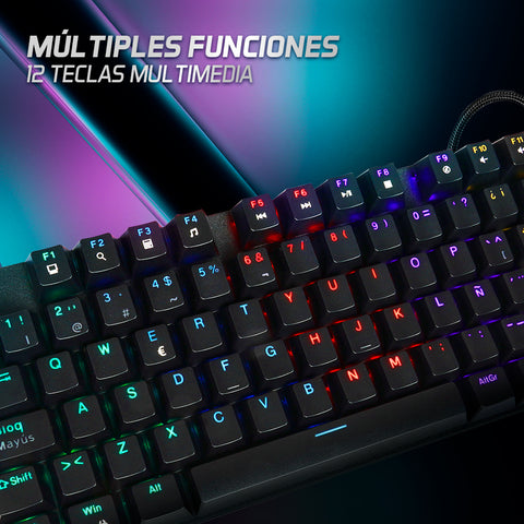 Teclado Gamer Mecanico Rgb 65% TKL RAINBOW