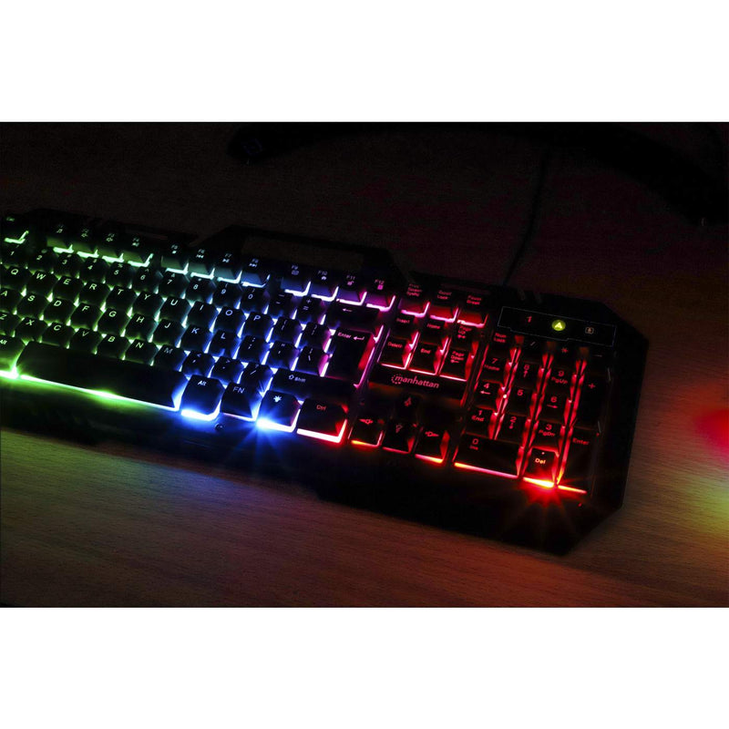 Teclado Gaming Manhattan Porta Celular Metalico (180610)