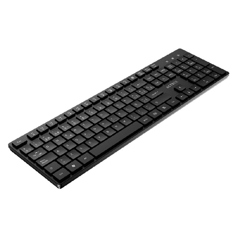 Teclado Inalámbrico Acteck Vantage Aero TI555 con Teclas Multimedia para Windows en Español - Ligero y Eficiente