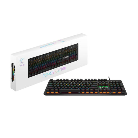 Teclado Msi Forge Gk300 Blue Us Mecanico