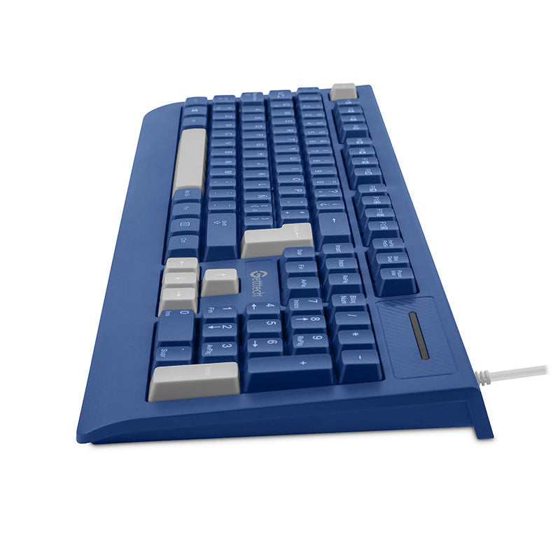 Teclado Slim Getttech Azul Español Usb Con Reposamanos GGK-ESMWR-02-BL