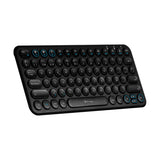 Teclado Vorago Slim Recargable Tipo C, 2 Bt + Wireless Negro Kbw-400