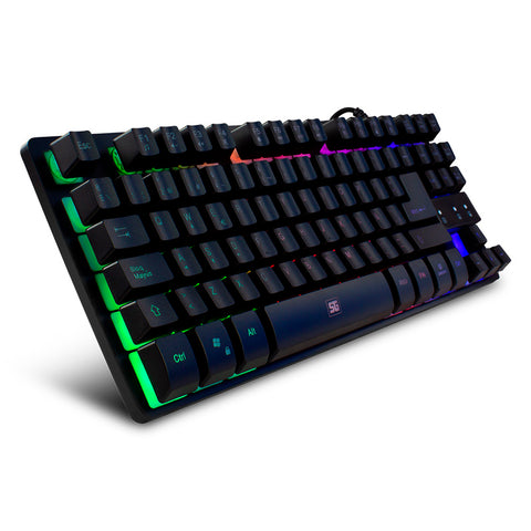Teclado Vorago Start The Game Tenkeyless Rainbow Usb Negro - Kb-503