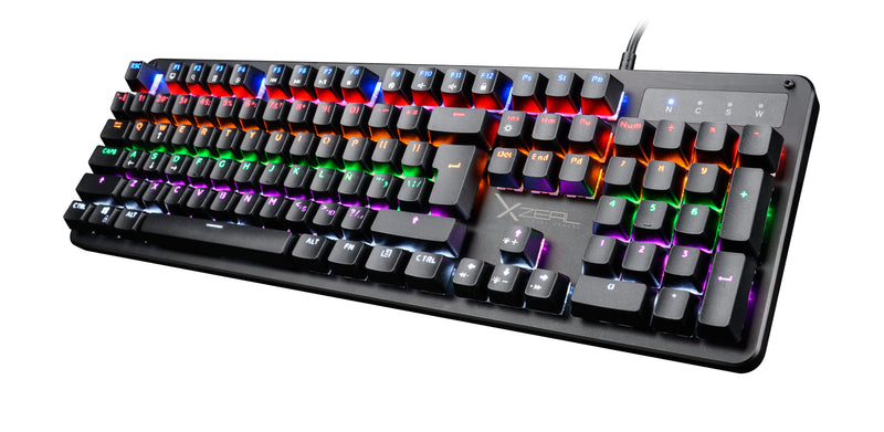 Teclado Xzeal Gaming Mecanico, Led Negro Usb, 105 Teclas (XZKX025B)