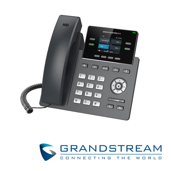 Telefono Ip 2L Sip Grandstream Pantalla Firmware Dual Aud Hd Poe (Grp2612P)