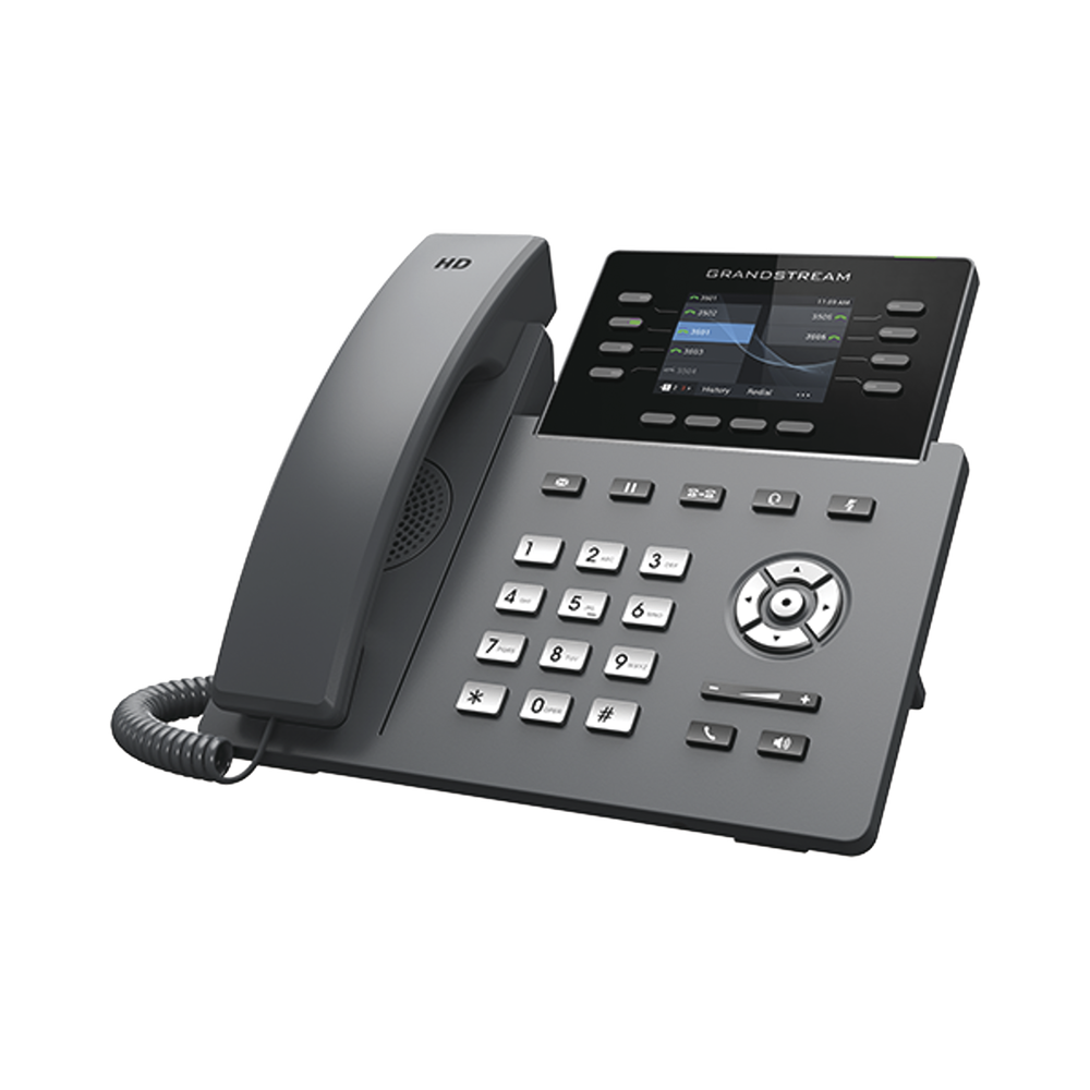 Telefono Ip Grandstream 8L 4Ctas Audio Hd 5 Vias Wifi Poe Bt (Grp2624)