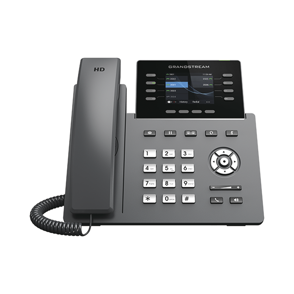 Telefono Ip Grandstream 8L 4Ctas Audio Hd 5 Vias Wifi Poe Bt (Grp2624)