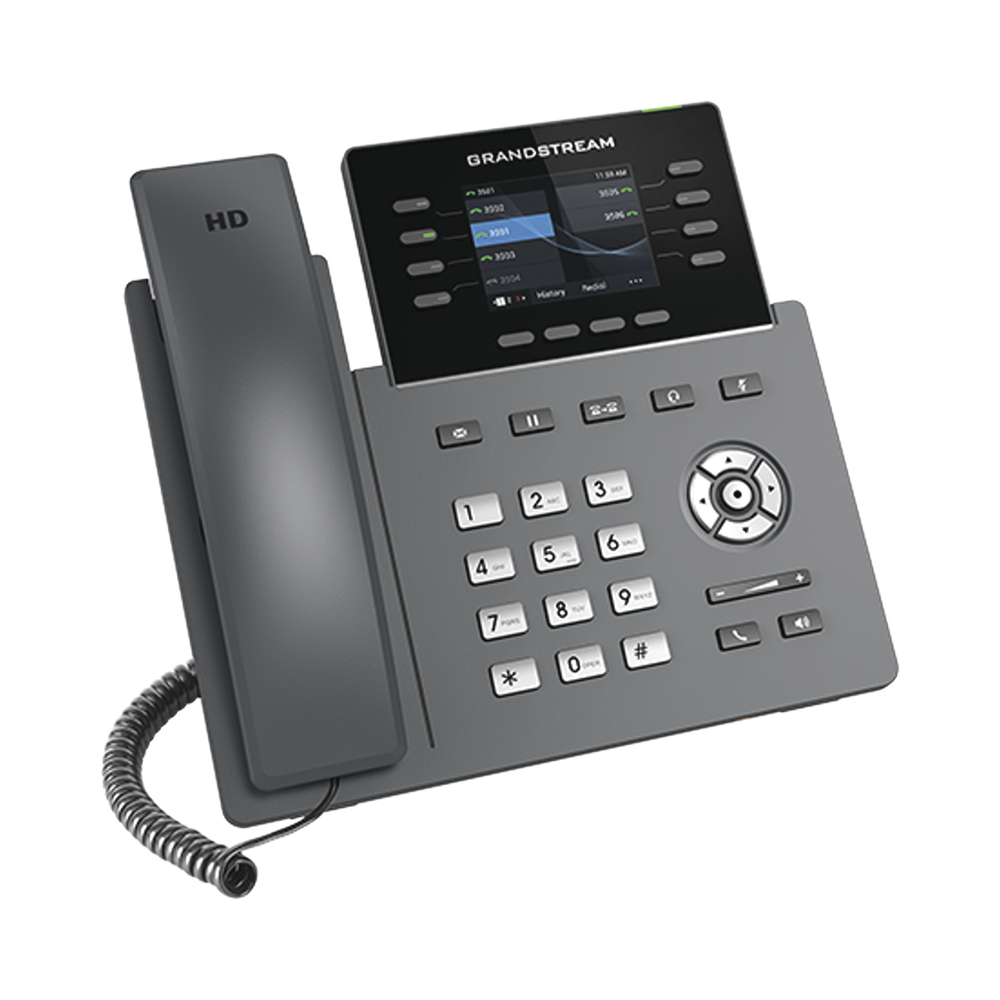 Telefono Ip Grandstream 8L 4Ctas Audio Hd 5 Vias Wifi Poe Bt (Grp2624)