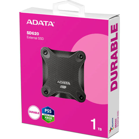 Unidad Ssd Exterior Adata Sd620 1Tb 3.2 Usb 520/460 Mbs Gen2 Negro (Sd620-1Tcbk)