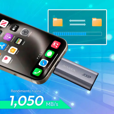 Unidad Ssd Externo Adata Sc750 500Gb Usb-C 3.2 1,000Mb/S (Sc750-500G-Ccbk)