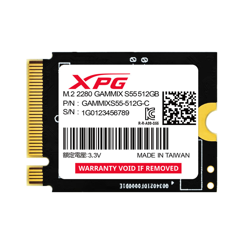 Unidad Ssd M.2 Xpg Gammix S55 2230 Pcie 512Gb (Sgammixs55-512G-C)