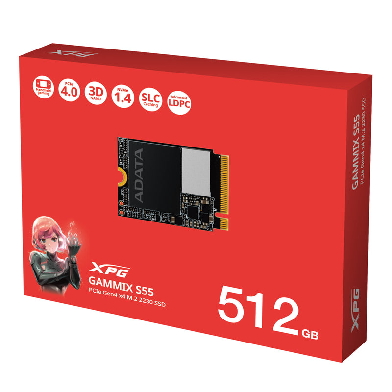 Unidad Ssd M.2 Xpg Gammix S55 2230 Pcie 512Gb (Sgammixs55-512G-C)