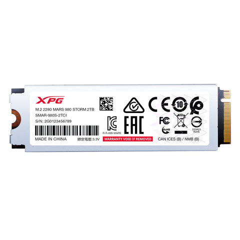 Unidad Ssd M.2 Xpg Mars 980 Storm Pcie Gen 5X4 2Tb (SMAR-980S-2TCI)