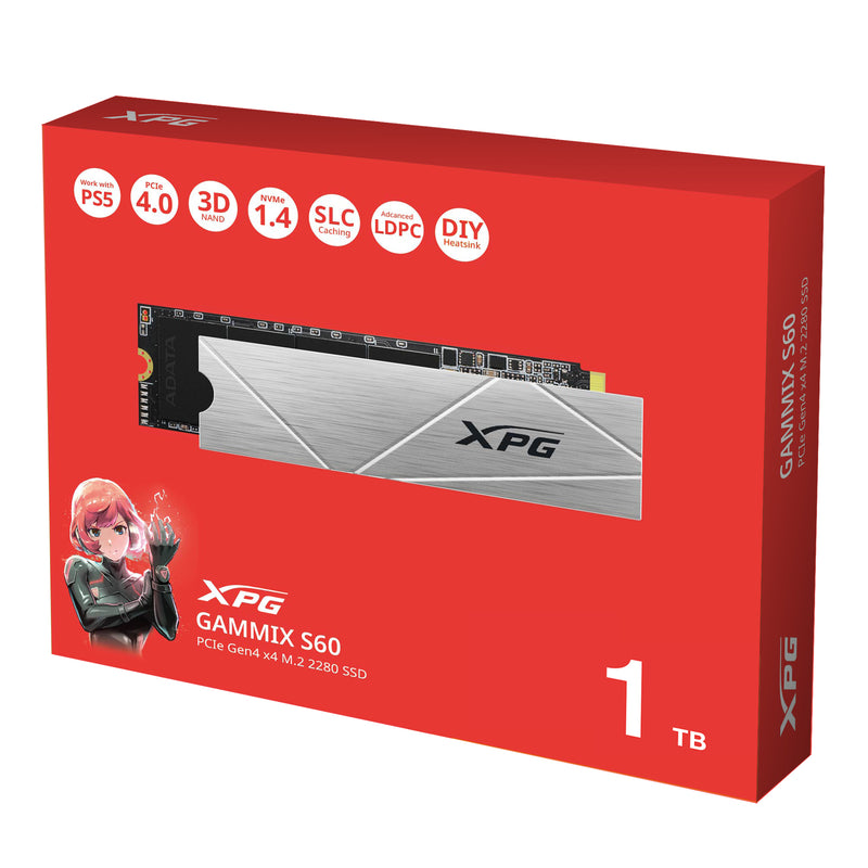 Unidad Ssd Xpg S60 1Tb M.2 Pcie Gen4X4 5000/4200 Mb/S AGAMMIXS60-1T-CS