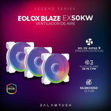Kit 3 Ventiladores de 120mm ARGB Balam Rush Eolox Blaze EX50KW Velocidad: 1500 Rpm Flujo de aire: 28.76