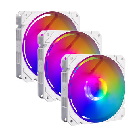 Kit 3 Ventiladores de 120mm ARGB  Balam Rush Eolox Blaze EX70KW: Velocidad: 1200 Rpm Flujo de aire: 30.71 CFM -