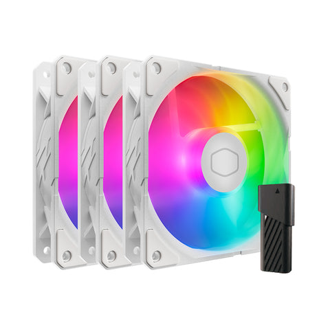 Ventilador Cooler Master MFX-B2DW-253P2-R2 Blanco - Operación Silenciosa a 27dBA y 1800 RPM - Flujo Constante y Elegante - Nuevo