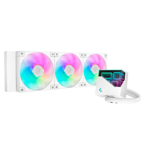 Enfriamiento Líquido DeepCool LT360 ARGB Blanco - 360mm 2400 RPM - Estilo Elegante y Enfriamiento Extremo - Nuevo
