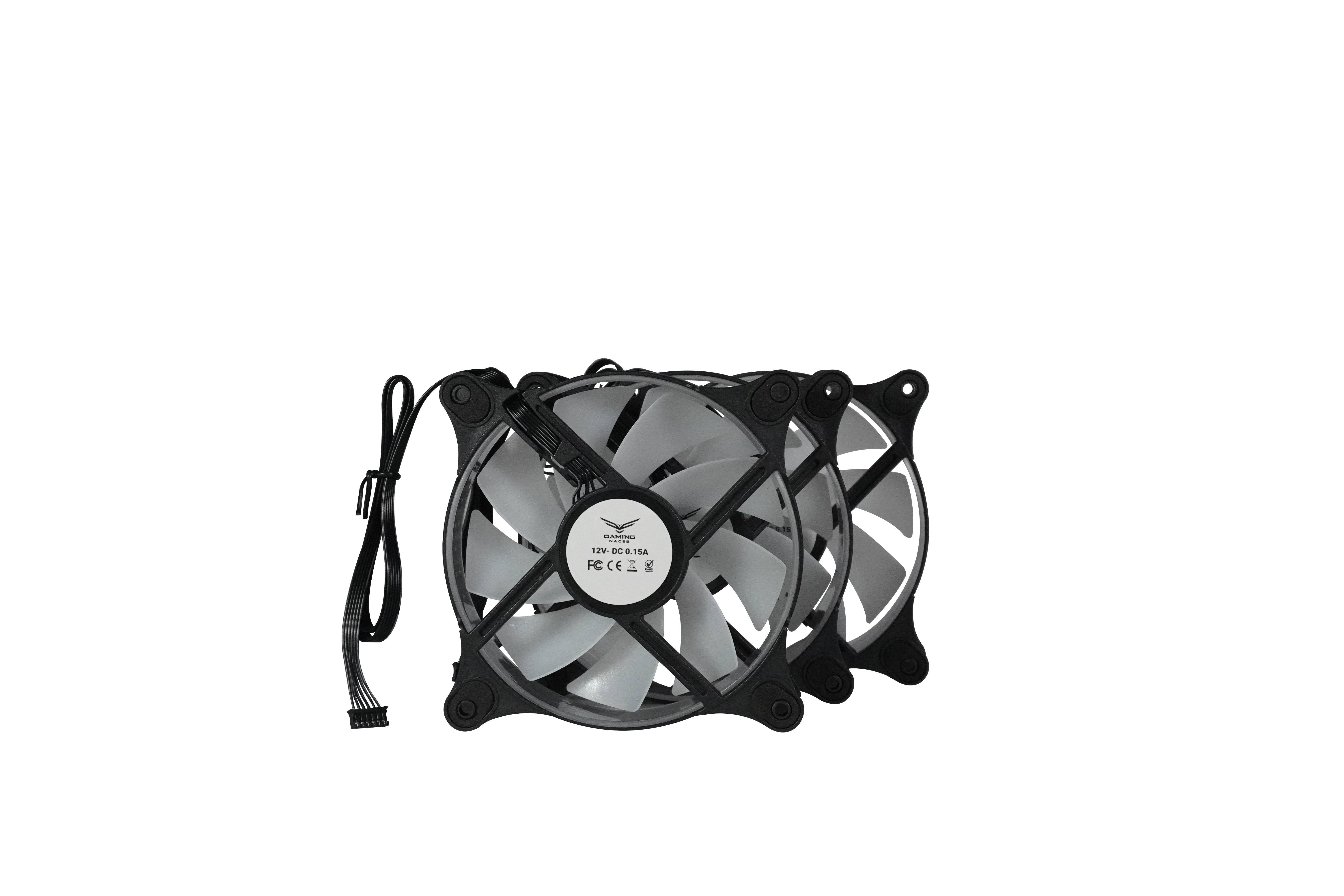 Kit de Ventiladores Naceb NA-0962 120mm | Iluminación ARGB 6 Pines | Excelente Ventilación para tu Gabinete