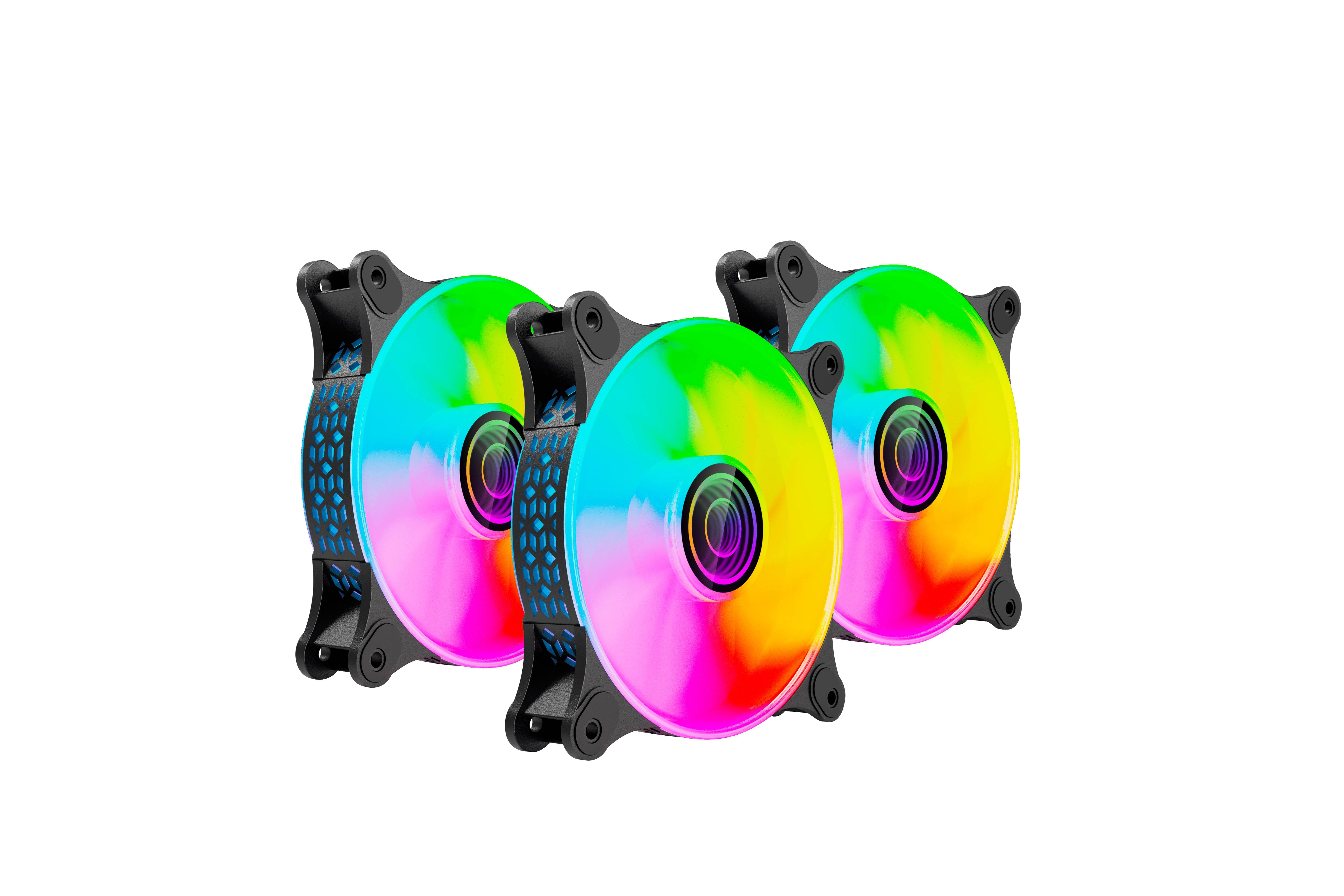 Kit de Ventiladores Naceb NA-0962 120mm | Iluminación ARGB 6 Pines | Excelente Ventilación para tu Gabinete