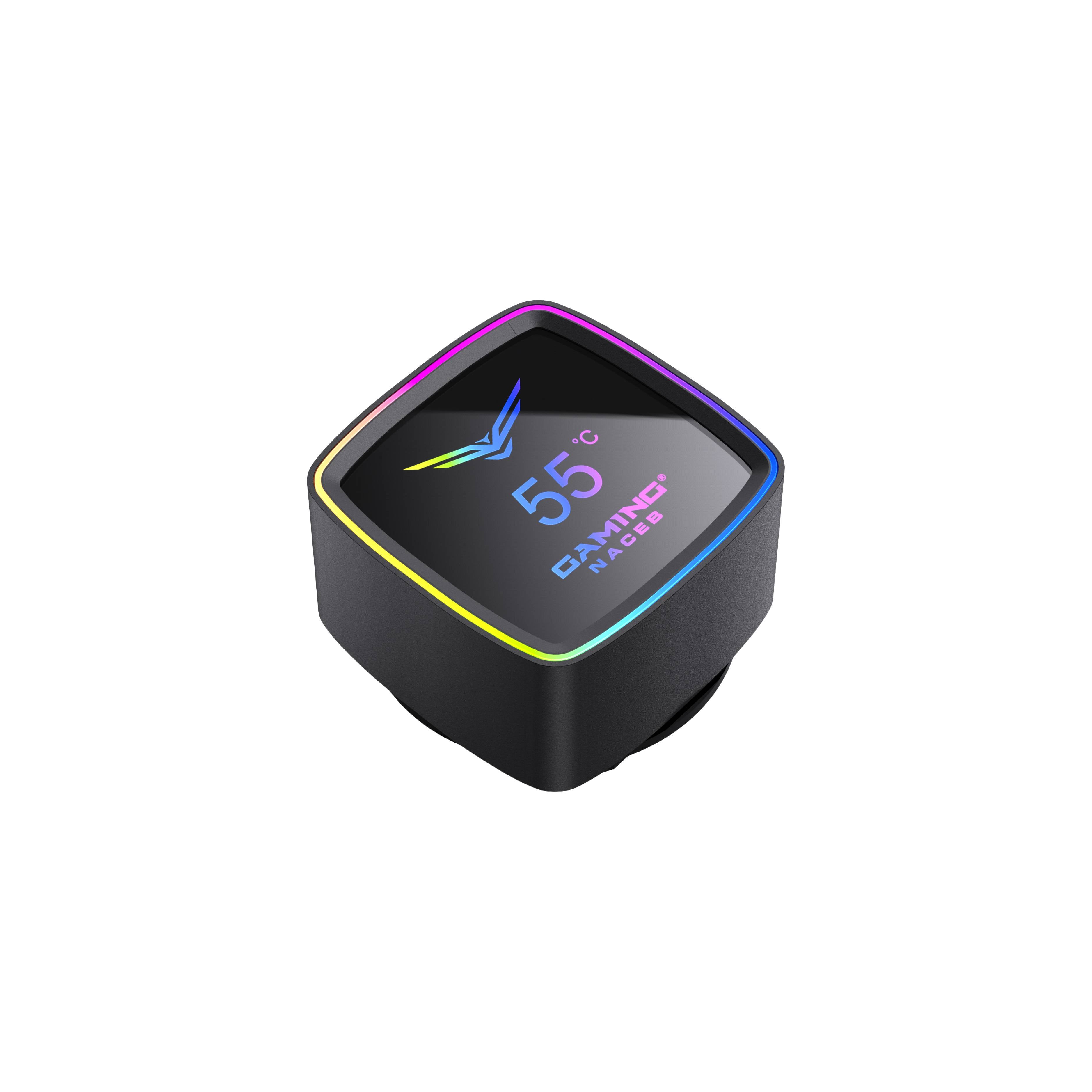 Enfriamiento Líquido Naceb Boreal 360mm Negro NA-0656N | Pantalla Digital ARGB | Disipación Térmica de Alto Rendimiento