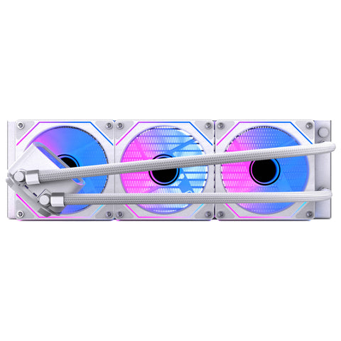 Enfriamiento Líquido Naceb Boreal 360mm Blanco NA-0656B | Pantalla Digital ARGB | Estilo Setup Blanco y Mantenimiento Frío