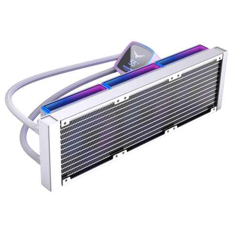 Enfriamiento Líquido Naceb Boreal 360mm Blanco NA-0656B | Pantalla Digital ARGB | Estilo Setup Blanco y Mantenimiento Frío