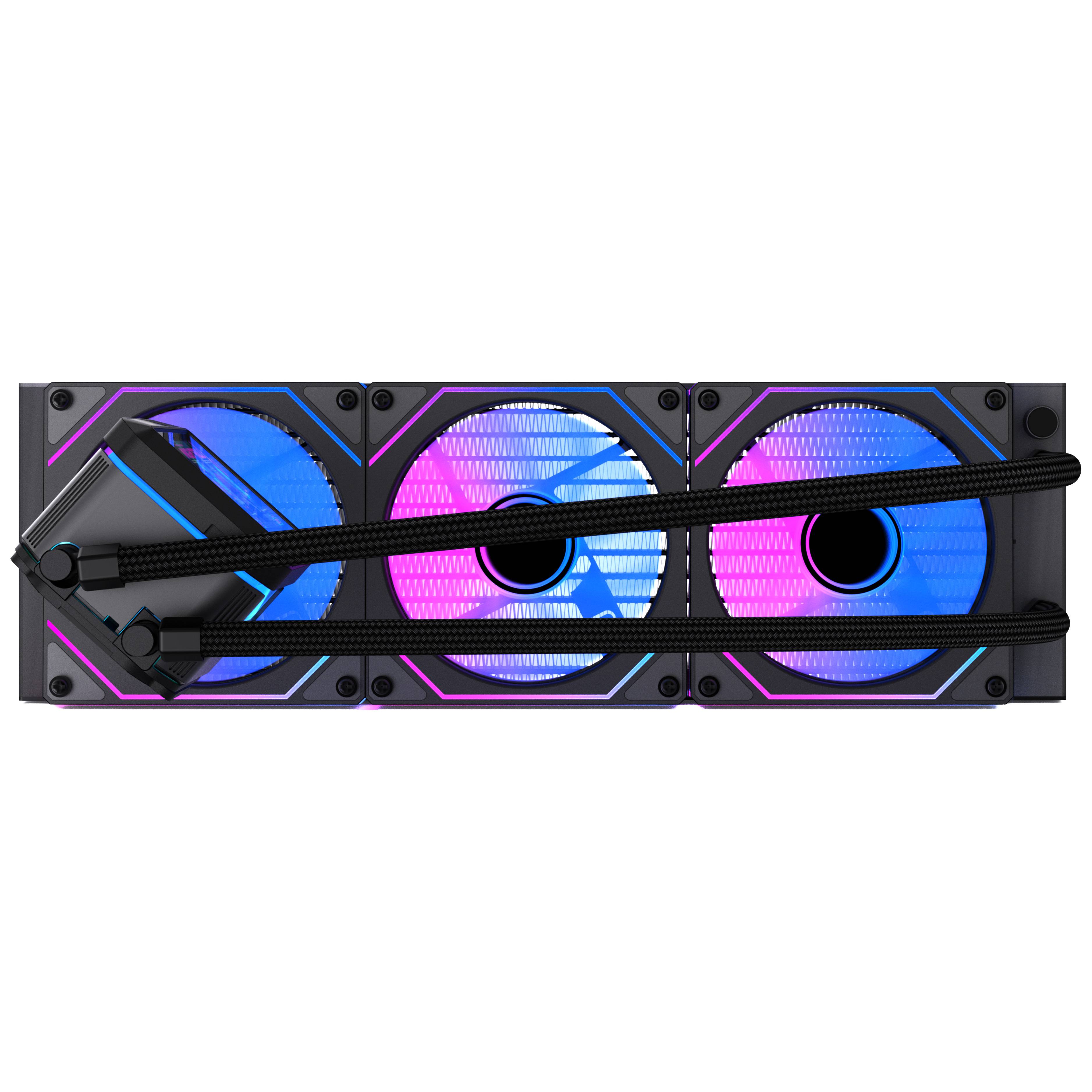 Enfriamiento Líquido Naceb Boreal 360mm Negro NA-0657N | Pantalla LCD 2.8" ARGB | Personalización Visual y Máximo Enfriamiento