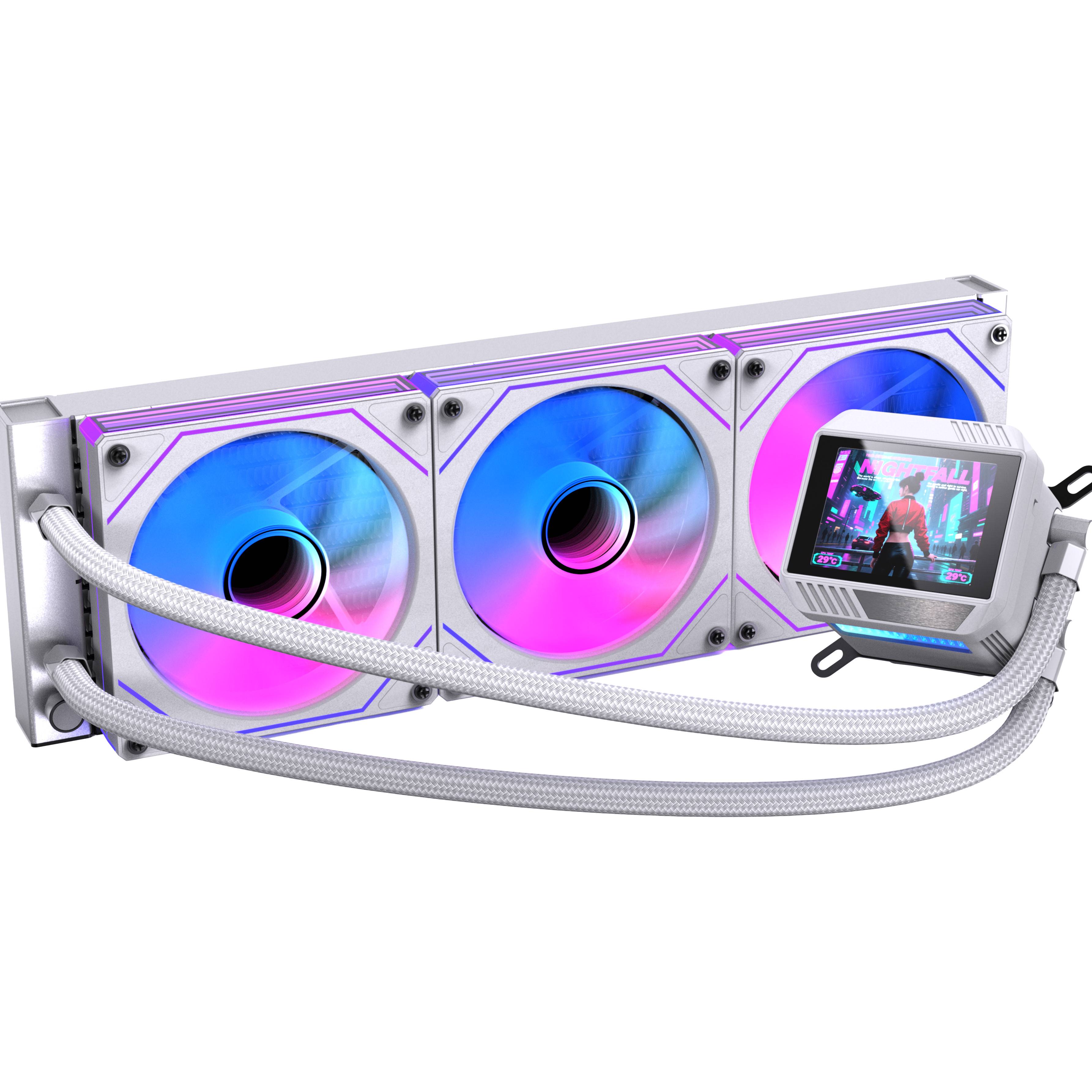Enfriamiento Líquido Naceb Boreal 360mm Blanco NA-0657B | Pantalla LCD 2.8" ARGB | Rendimiento Extremo y Personalizable
