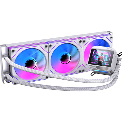 Enfriamiento Líquido Naceb Boreal 360mm Blanco NA-0657B | Pantalla LCD 2.8" ARGB | Rendimiento Extremo y Personalizable