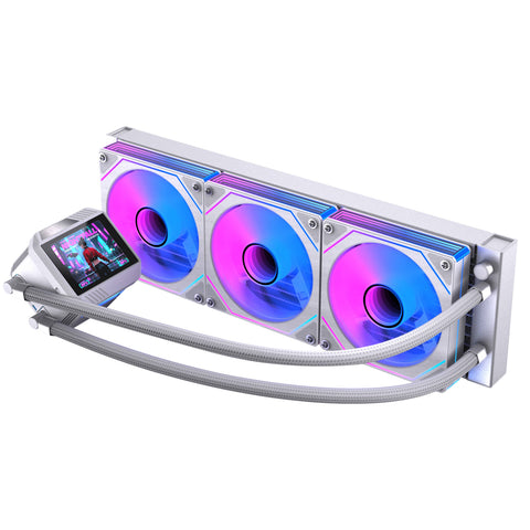 Enfriamiento Líquido Naceb Boreal 360mm Blanco NA-0657B | Pantalla LCD 2.8" ARGB | Rendimiento Extremo y Personalizable