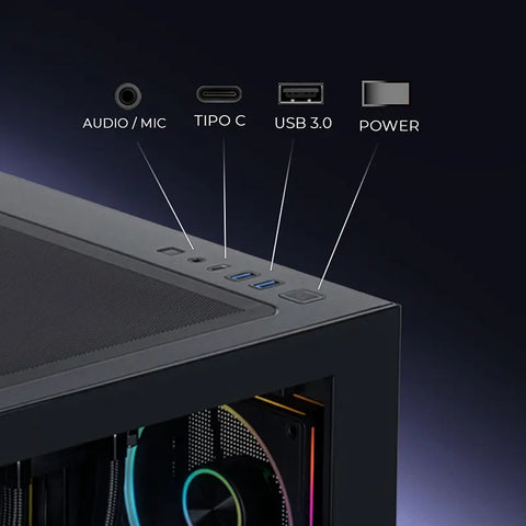 Computadora Gamer Yeyian Astra Ryzen 7 RTX 5070 Gaming 1440p Ultra, 32gb Ram, Win11 Demo