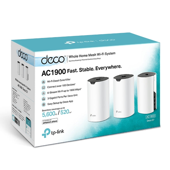 Ac1900 Whole Home Mesh Wi-Fi System / Deco S7 (3-Pack) Tp-Link
