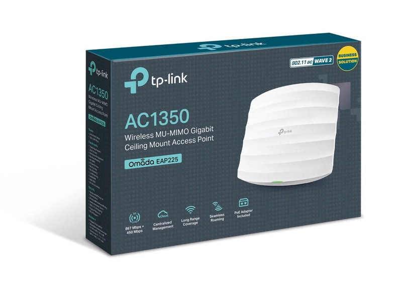 Acces Point De Techo Tp-Link, Ac1350, Dual Band, Poe, Multissid, Eap225