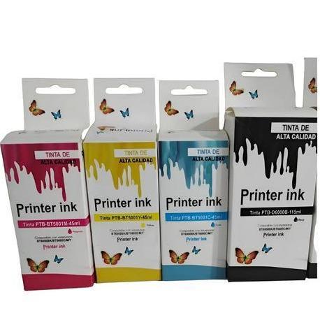Kit 4 Tintas Compatibles Brother BTD60BK BT5001 + Rinde Miles de Páginas + Ahorra Sin Perder Calidad + ¡Rendimiento Garantizado!